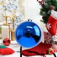 thumbnail image 1 of 6 Inch Shatterproof Christmas Ornaments | 150mm Blue Plastic Glitter Balls for Indoor & Outdoor Holiday Decor | Commercial Grade Spherical Tree Decorations, 1 of 6