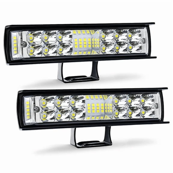 6 Inch LED Light Bar SIde Shooter 2PCS 60W Single Rows Spot Beam Slim LED Pods Work Off Road Driving for Truck ATV SUV UTV Motorcycle Boat