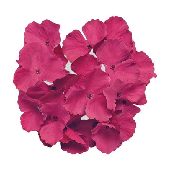 6 Inch Silk Hydrangea Heads Artificial Decoration Garden Floral Décor, Watermelon Red Hydrangea Head