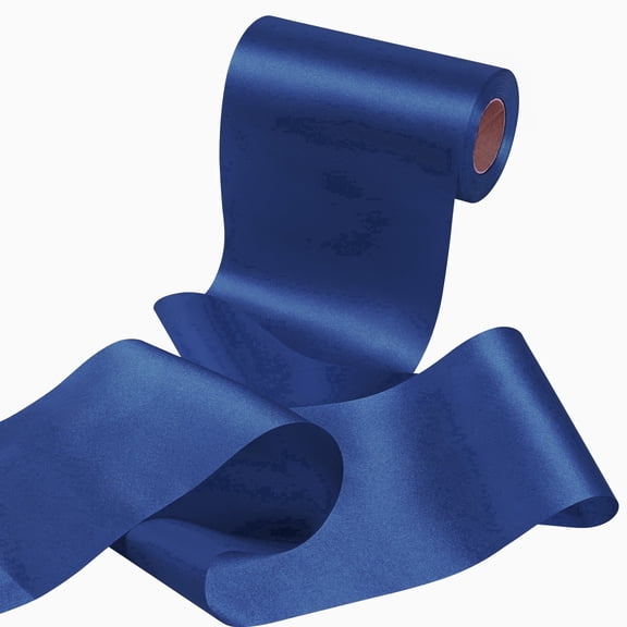 GTYBOVA 6 Inch Silk Satin Ribbon – 25 Yards , for Gift Wrapping, Wedding Bouquets, Bridal & Holiday Crafts Navy Blue