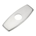 thumbnail image 1 of 6 Inch Sink Faucet Hole Cover, Stainless Steel Boat Shape Deck Plate Faucet Escutcheon Sink plate, Silver Tone, 1 of 1