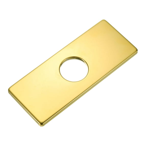 6 Inch Sink Faucet Hole Cover, Stainless Steel Square Deck Plate Faucet Escutcheon Sink plate, Gold