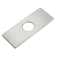 thumbnail image 1 of 6 Inch Sink Faucet Hole Cover, Stainless Steel Square Deck Plate Faucet Escutcheon Sink plate, Silver Tone, 1 of 7