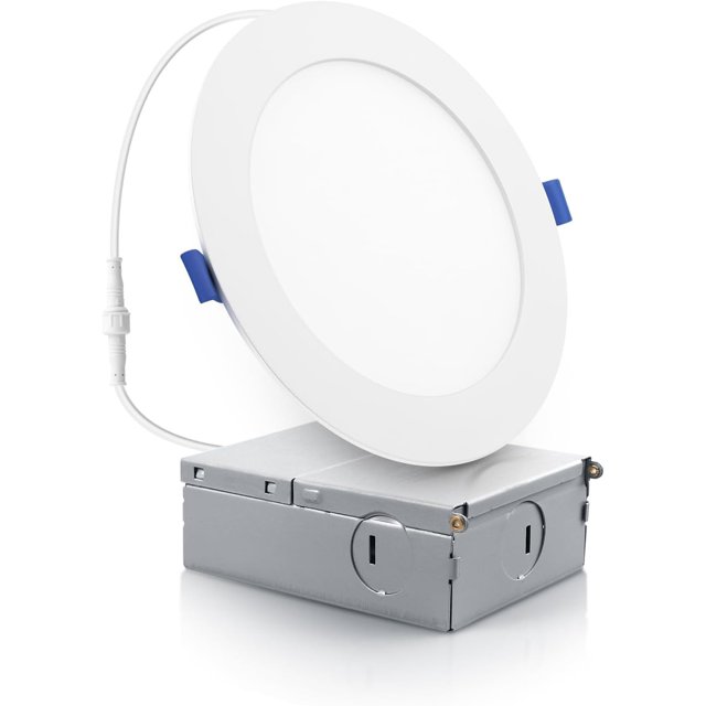 6 Inch Slim Recessed Lighting with Junction Box, Dimmable Recessed Can