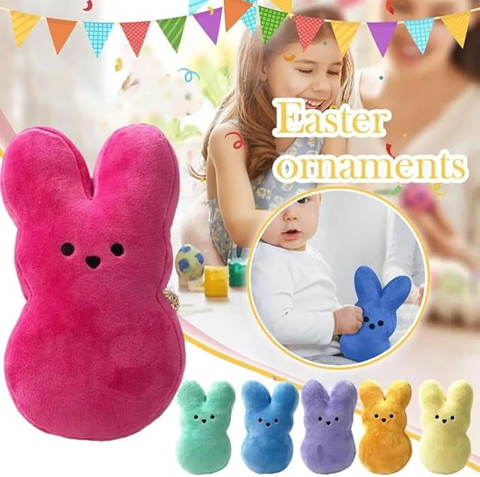 6-Inch Soft Easter Bunny Plush Dolls Stuffed Rabbits for Kids Perfect ...