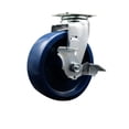 thumbnail image 1 of 6 Inch Solid Polyurethane Swivel Caster with Ball Bearing and Brake SCC, 1 of 2