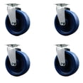 thumbnail image 1 of 6 Inch Solid Polyurethane Wheel Swivel Caster Set with Ball Bearings SCC, 1 of 2