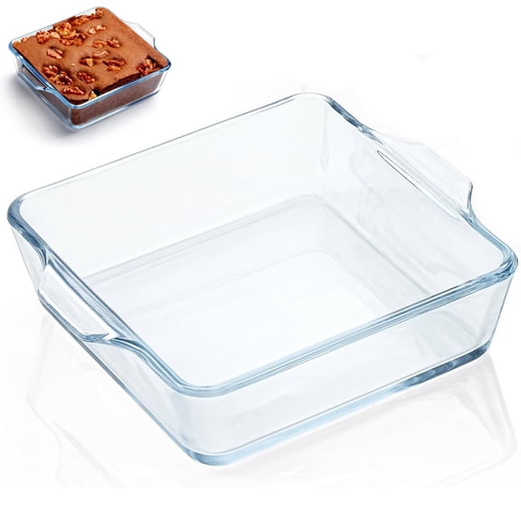 6 Inch Square Glass Baking Dish, Individual Size Oven Safe Glass Bakeware Pan for Casserole, Lasagna, Microwave & Oven Reheating Single Portion Meals