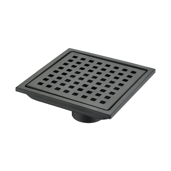 6 Inch Square Shower Drain - Bathroom Floor Grate - Stainless Steel Shower Drain with Grid - Corrosion Resistant - Easy to Remove - Kitchen, Pool, Balcony