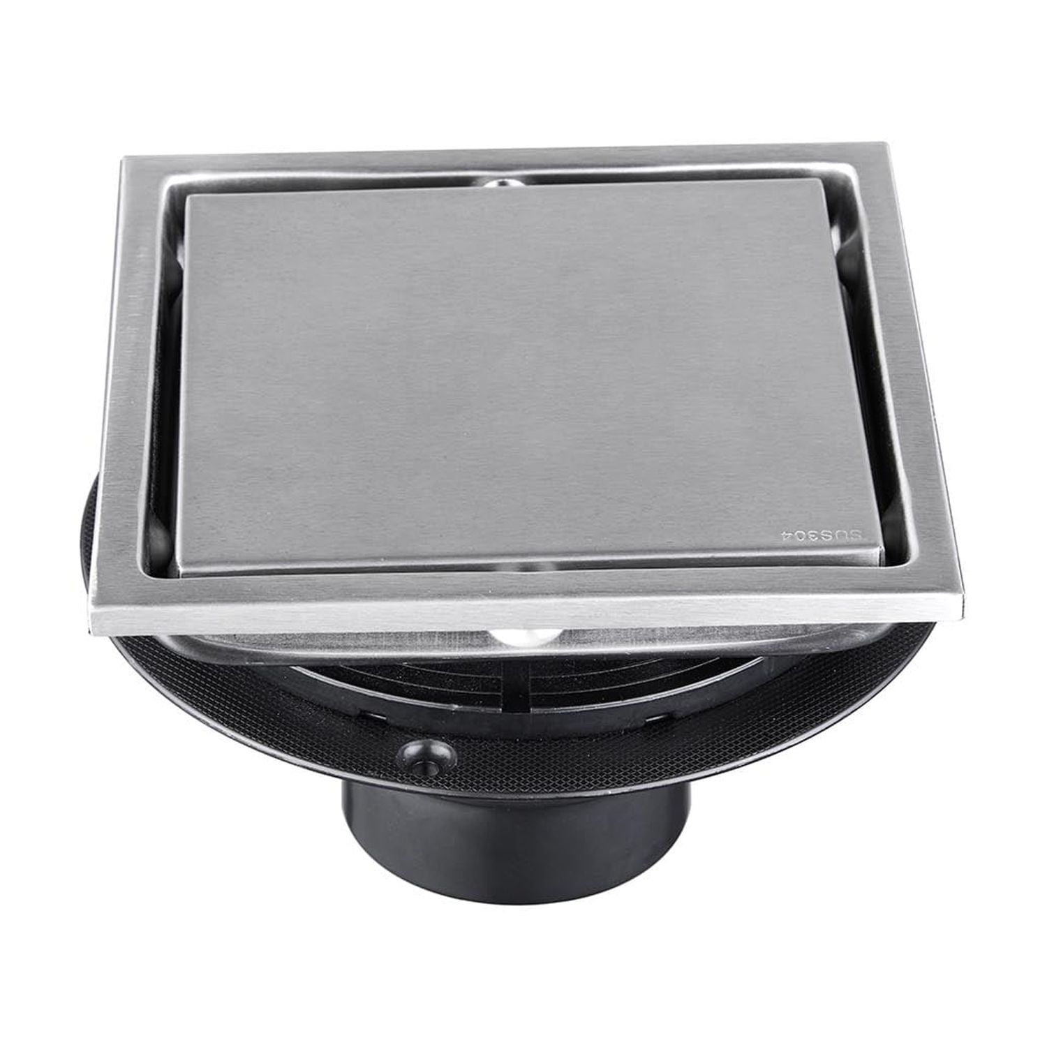 Esnbia Brushed Nickel Floor Drain - Model NB-D05BG - Bathroom Shower Drain Grate