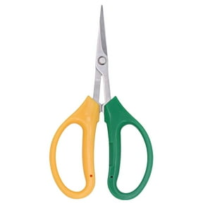 6-Inch Stainless Steel Bonsai Scissors, Garden Pruning Shears with 40mm Straight Micro-Tip, Ergonomic Soft Grip Trimming Snips for Flowers, Shrubs, and Kitchen Use