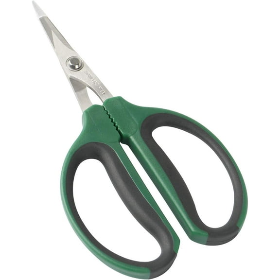 6-Inch Stainless Steel Garden Bonsai Pruning Shears with 40mm Straight Blade Pruners, Anti-Slip Softgrip Micro-Tip Snip