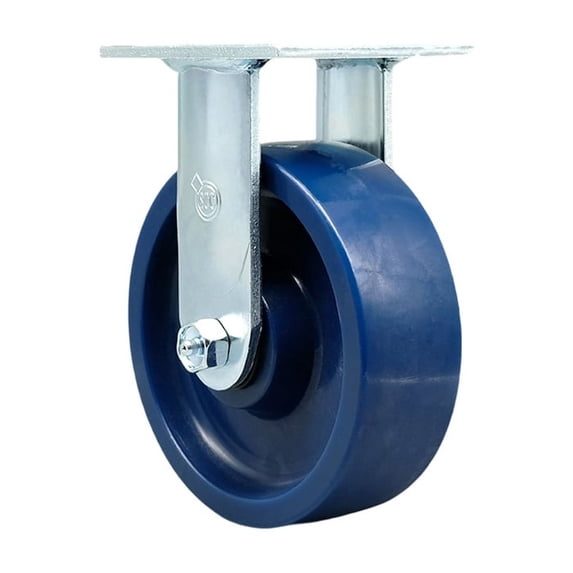 6 Inch Stainless Steel Solid Poly Wheel Rigid Caster with Roller ...