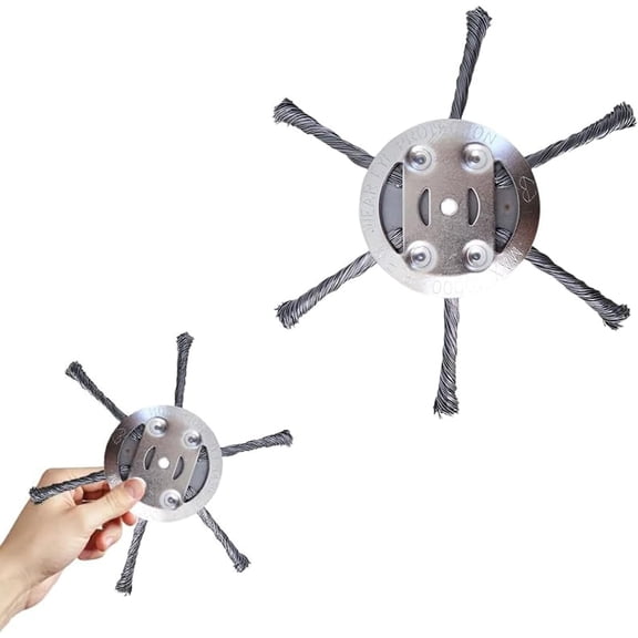 6-Inch Steel Wire Trimmer Head, 6-Blade Replacement Head with Wide Compatibility for Most Cordless and Gas String Trimmers (1-Pack)