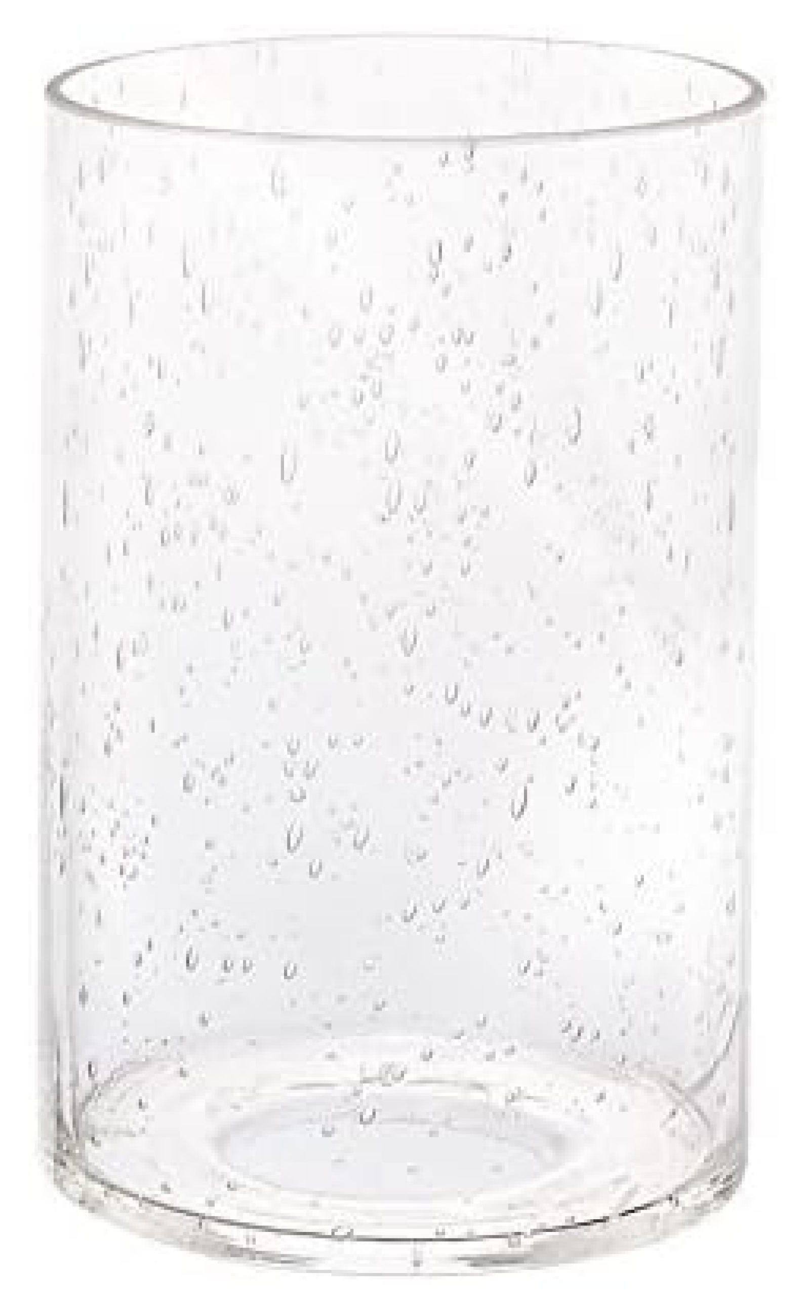 6Inch Tall Clear Seeded Cylinder Glass Shade with 15/8 Fitter