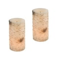 thumbnail image 1 of 6-Inch Tall Wax Candles with Birch Bark Effect, Glow Wick® Feature and Timer Feature (Set of 2), 1 of 2