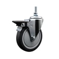 thumbnail image 1 of 6 Inch Thermoplastic Rubber 12MM Threaded Stem Caster with Brake, 1 of 2