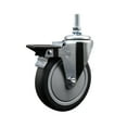 thumbnail image 1 of 6 Inch Thermoplastic Rubber 3/8 Inch Threaded Stem Caster with Brake, 1 of 2