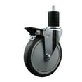 thumbnail image 1 of 6 Inch Thermo Rubber Swivel 1-3/4 Inch Expanding Stem Caster with Brake, 1 of 2