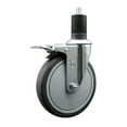 thumbnail image 1 of 6 Inch Thermo Rubber Swivel 1-5/8 Inch Expanding Stem Caster Total Lock Brake, 1 of 2