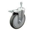 thumbnail image 1 of 6 Inch Thermoplastic Rubber Swivel 10mm Stem Caster with Total Lock Brake, 1 of 2