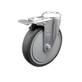thumbnail image 1 of 6 Inch Thermoplastic Rubber Wheel Bolt Hole Caster with Total Lock Brake SCC, 1 of 2