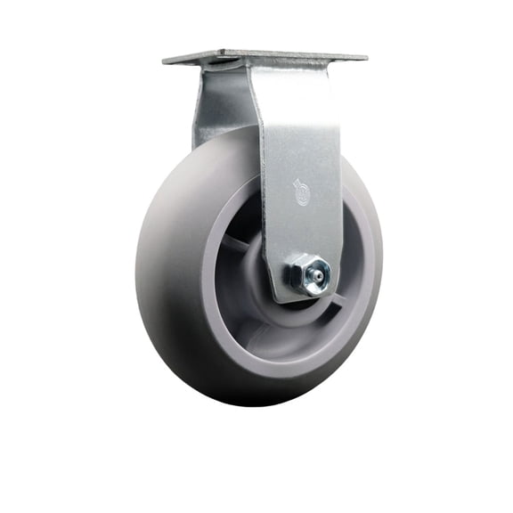 6 Inch Thermoplastic Rubber Wheel Rigid Caster with Ball Bearing SCC