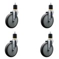 thumbnail image 1 of 6 Inch Thermo Rubber Wheel Swivel 1-7/8 Inch Expanding Stem Caster Set, 1 of 2