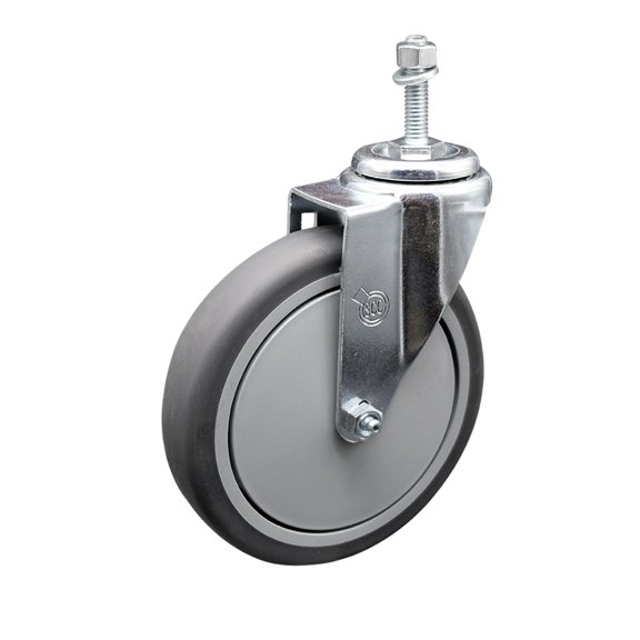 6 Inch Thermoplastic Rubber Wheel Swivel 10mm Threaded Stem Caster SCC
