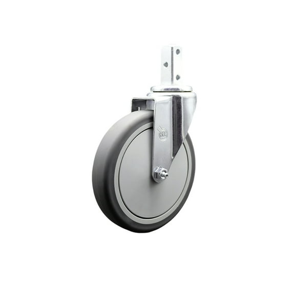6 Inch Thermoplastic Rubber Wheel Swivel 3/4 Inch Square Stem Caster SCC