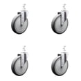 thumbnail image 1 of 6 Inch Thermoplastic Rubber Wheel Swivel 3/4 Inch Square Stem Caster Set SCC, 1 of 2