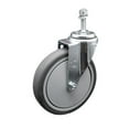 thumbnail image 1 of 6 Inch Thermoplastic Rubber Wheel Swivel 3/8 Inch Threaded Stem Caster SCC, 1 of 2
