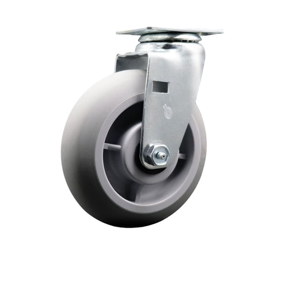 6 Inch Thermoplastic Rubber Wheel Swivel Caster with Ball Bearing SCC