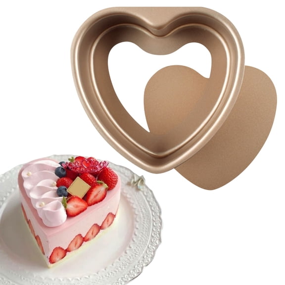 6-Inch Thick Heart-Shaped Cake Pan Detachable Non-Stick Baking Mold for Household Baking for Birthdays and Special Occasions