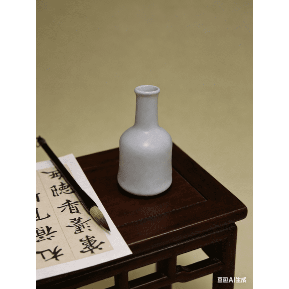 6 Inch Tiny Small Bottle White Vase for Planters Flower Pots Floral Containers Ceramic Flower Vase Long Neck Vase for Indoor or Outdoor Decoration