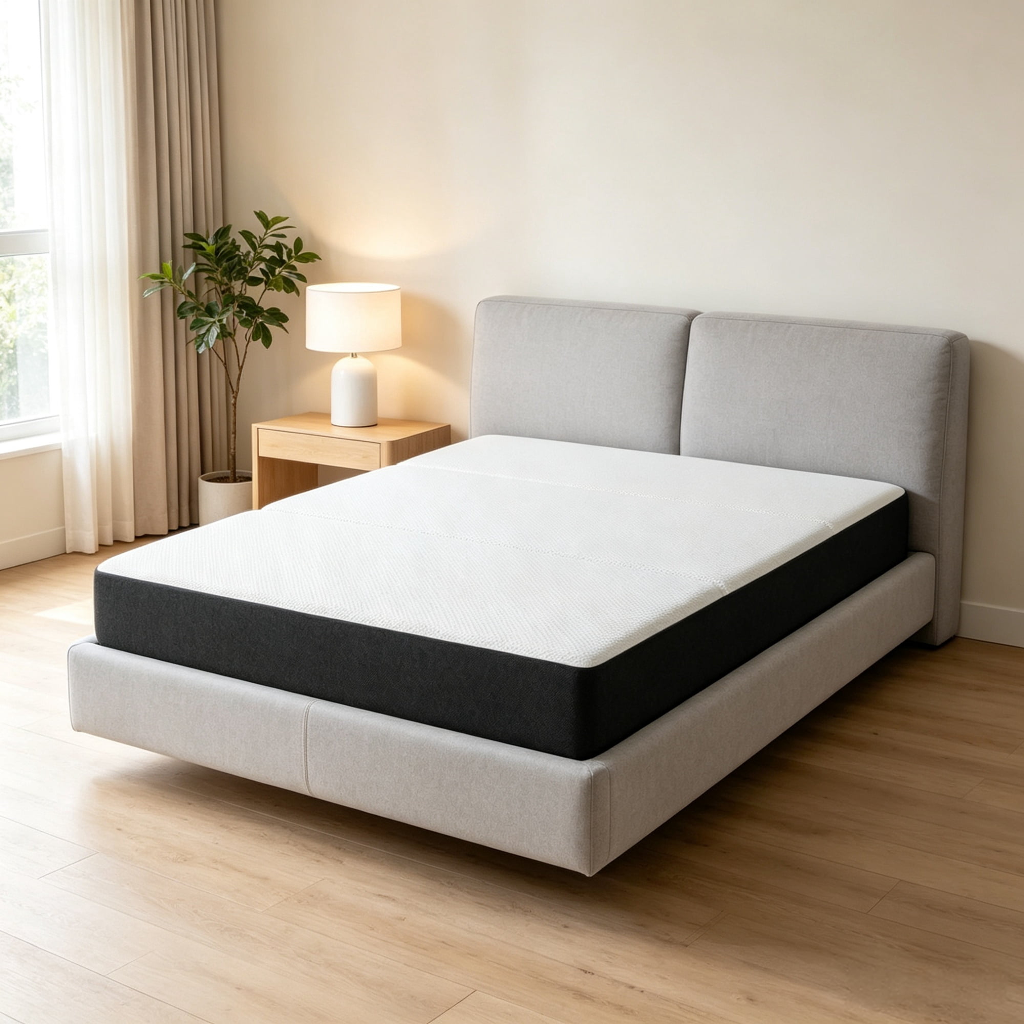 6 Inch Trifold Memory Foam Mattress 75" x 54", Full Size Foldable Bed for Camping RV Road Trip（Only Mattress）