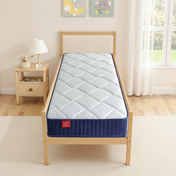 6 Inch Twin Mattress,Foam and Spring Hybrid Mattress in a Box,Medium Soft,Breathable Fabric