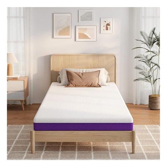 6 Inch Twin Size Mattress for Dorms, Daybeds, Living Room, Guest Rooms, Gel Memory Foam Mattress, Medium Firm, Removable Washable Cover