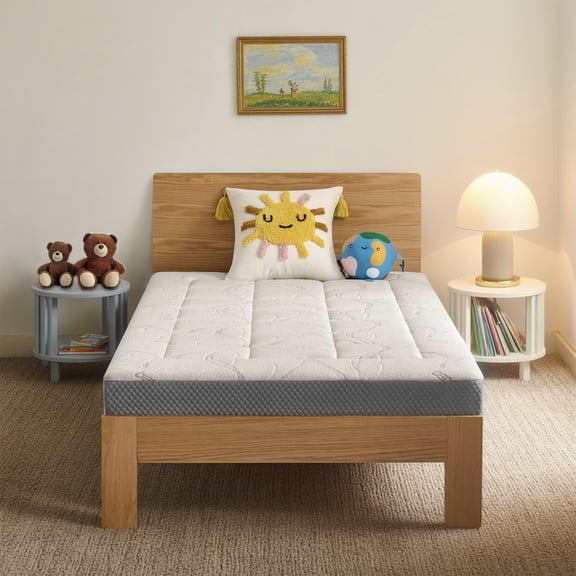 6 Inch Twin XL Memory Foam Mattress, Medium Firm Feel - CertiPUR-US Certified, Pressure Relieving, Bamboo Washable Cover for Single Bunk Trundle Bed