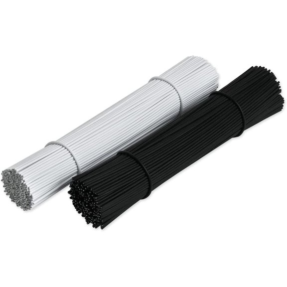 6 Inch Twist Ties Set of 200 Bread Bag Ties Wire Twist Ties for Cord Management (Black and White (round shape))