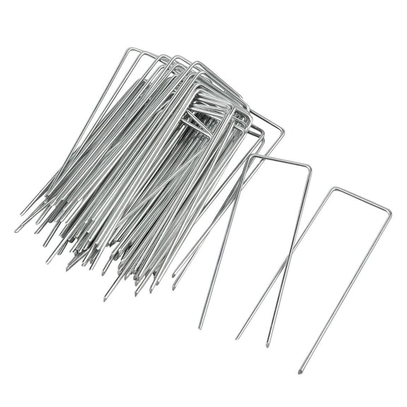 U-Shaped Metal Garden Stakes, Set of 50
