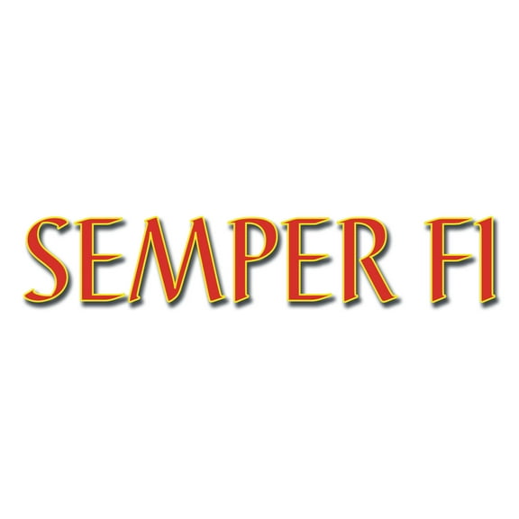 6 Inch USMC SEMPER FI VINYL STICKER TRANSFER DECAL