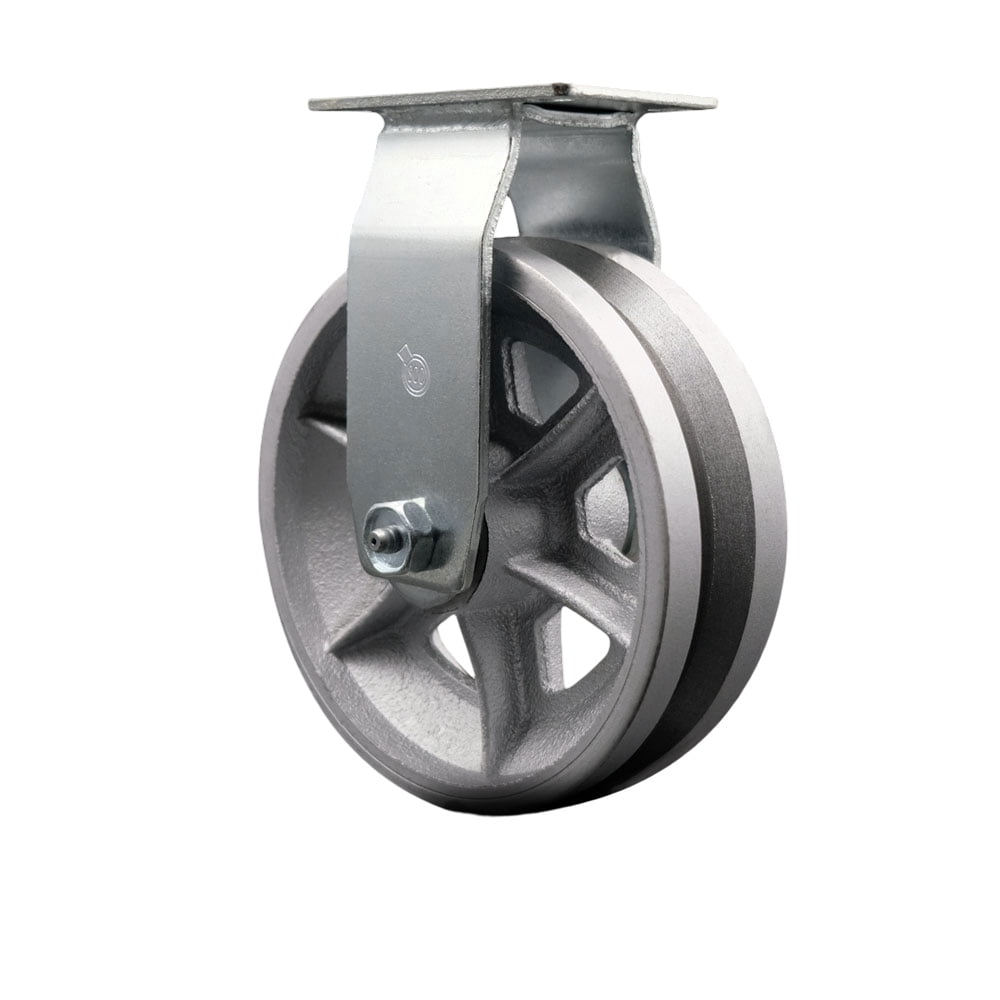 6 Inch V-Groove Semi Steel Wheel Rigid Caster with Bronze Bearing ...