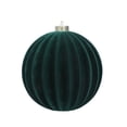 thumbnail image 1 of 6 Inch Velvet Christmas Balls, Velvet Xmas Tree Ornaments Balls Decorations Hanging Flocked Ornaments for Christmas Tree Home Garland Holiday Party Decor (Green, 1Pc), 1 of 6