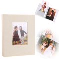 thumbnail image 1 of 6 Inch Vertical Photo Album,Slip in Picture Albums,Linen Cover Memory Book with Front Window,Postcard Album,Photo Album for Wedding,Family,Anniversare,Vacation,Graduation Picture,Holds Many Photos, 1 of 2