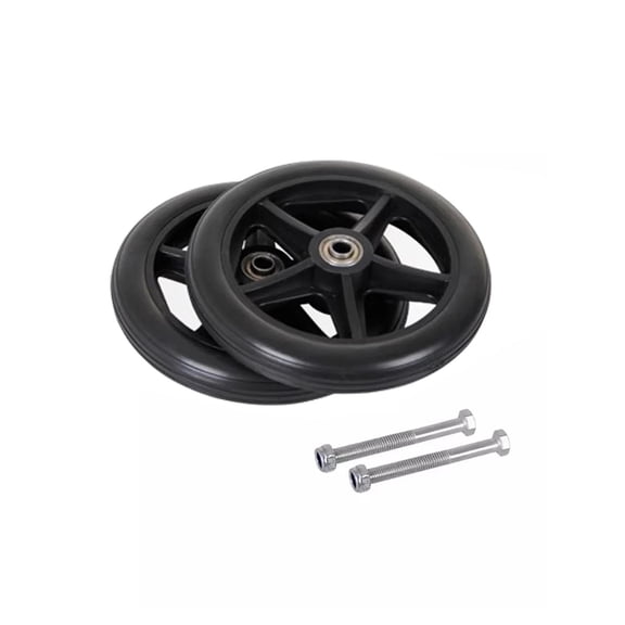 6 Inch Wheels Solid Tire Wheel Travelling Trolley Caster Shopping Cart Wheels Anti Slip Wheelchair Replacement Furniture Casters ,Easy to Install