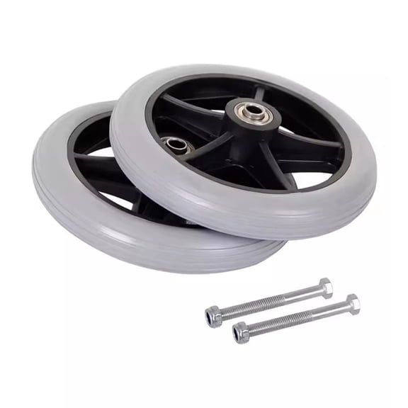 6 Inch Wheels Solid Tire Wheel Travelling Trolley Caster Shopping Cart Wheels Anti Slip Wheelchair Replacement Furniture Casters ,Quiet and Smooth