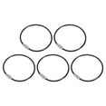 thumbnail image 1 of 6 Inch Wire Keychain Cable Stainless Steel Key Ring Loop 150mm, Black 5 Pack, 1 of 6