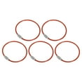 thumbnail image 1 of 6 Inch Wire Keychain Cable Stainless Steel Key Ring Loop 150mm, Red 5 Pack, 1 of 6