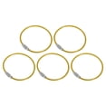 thumbnail image 1 of 6 Inch Wire Keychain Cable Stainless Steel Key Ring Loop 150mm, Yellow 5 Pack, 1 of 6